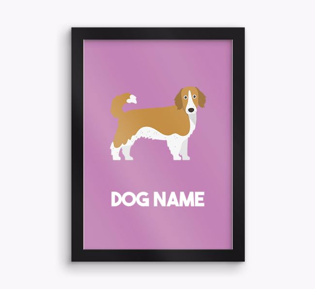 Dog Name & Profile: Personalised {breedFullName} Framed Print